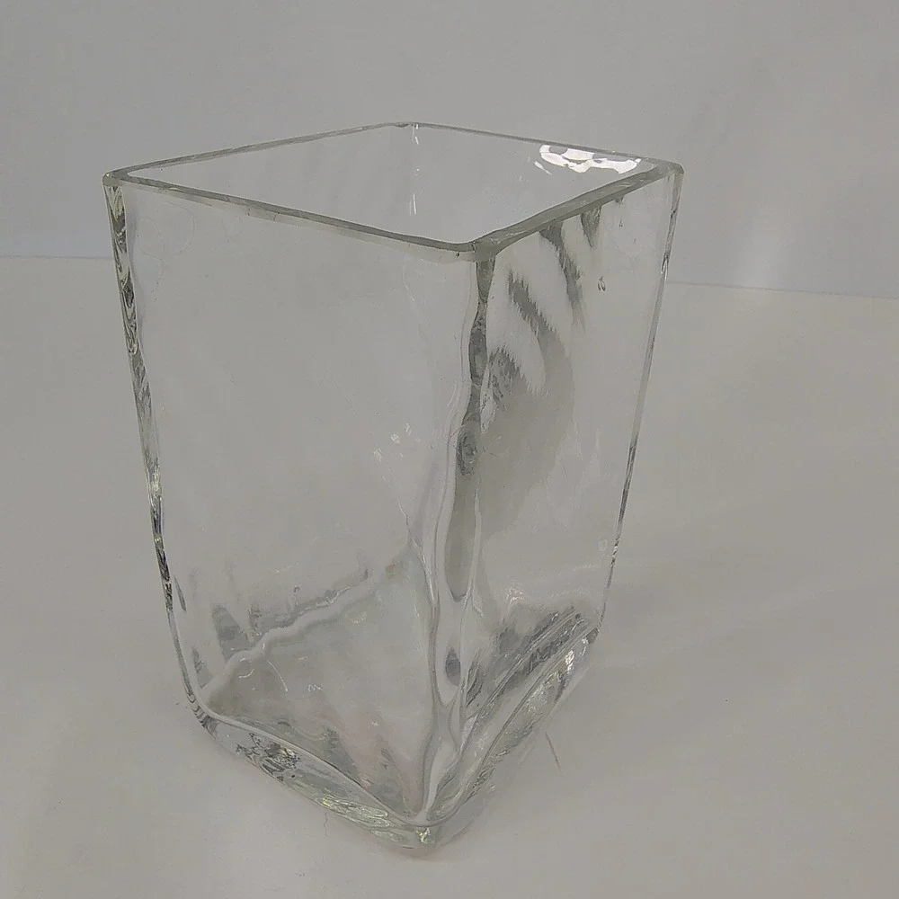 Rectangle Clear Glass Vase 5.5